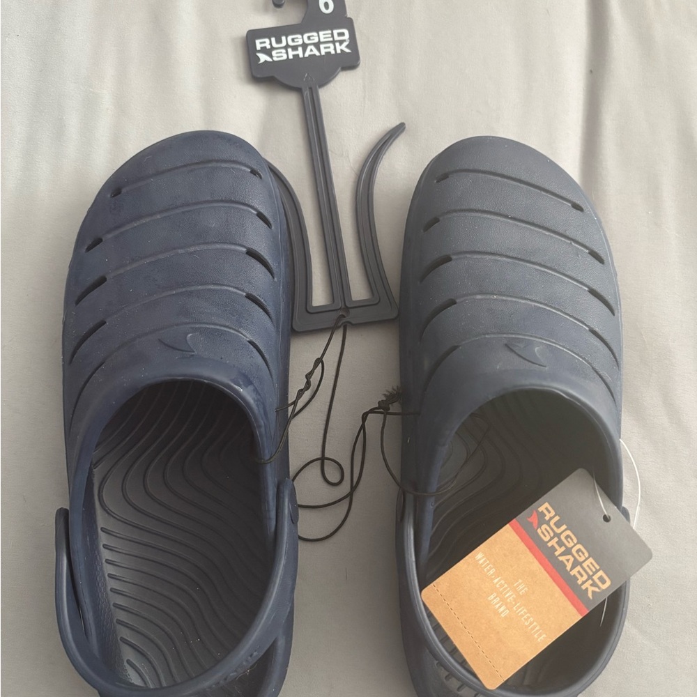 Rugged Shark Navy Slip-On Clogs